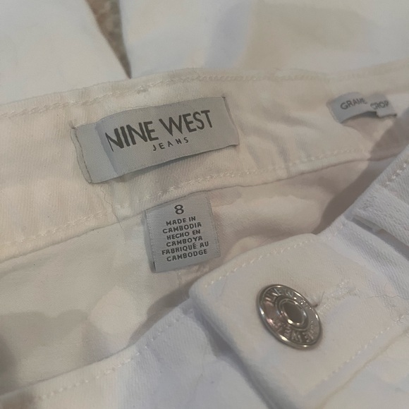 Nine West White Straight Leg Women's Jeans - Picture 5 of 5